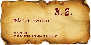 Mázi Evelin névjegykártya
