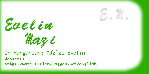 evelin mazi business card